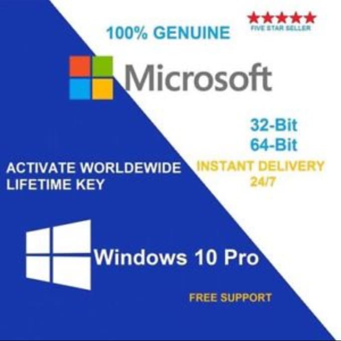 Windows 10 Pro Professionnel 32/64 bit Clé d'activation Originale 2+1