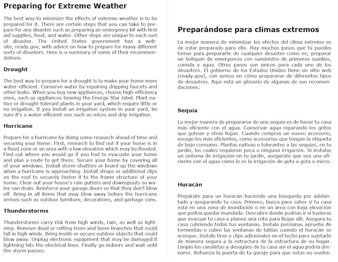 Translate documents from spanish to english and vice versa by