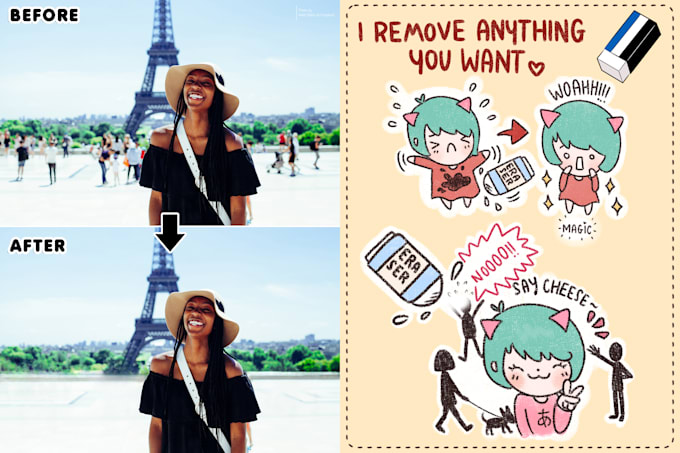 Clean your photographies backgrounds with photoshop by Naokawaii | Fiverr