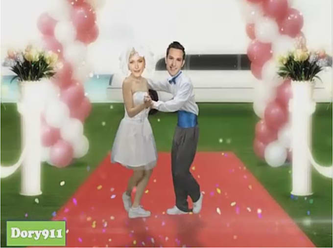 create a video for celebration wedding invitation