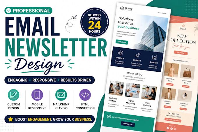 create responsive email newsletters for shopify ecommerce and businesses