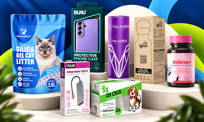 design premium amazon packaging, box, and label design