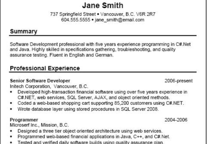 Create A Basic Resume By Carapdx