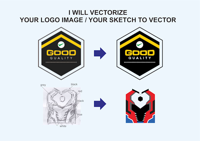 Vectorise your logo or sketch to ai,cdr,eps,svg by Desainsan | Fiverr