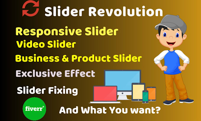 create and fix slider revolution, website slider and banner