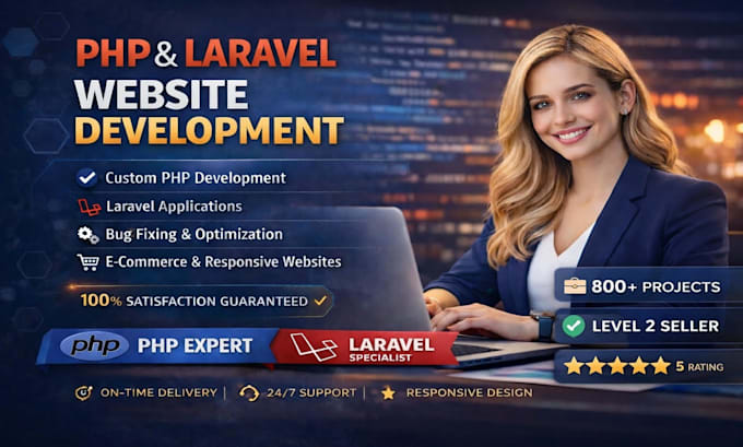 do web apps with PHP laravel and mysql professionally