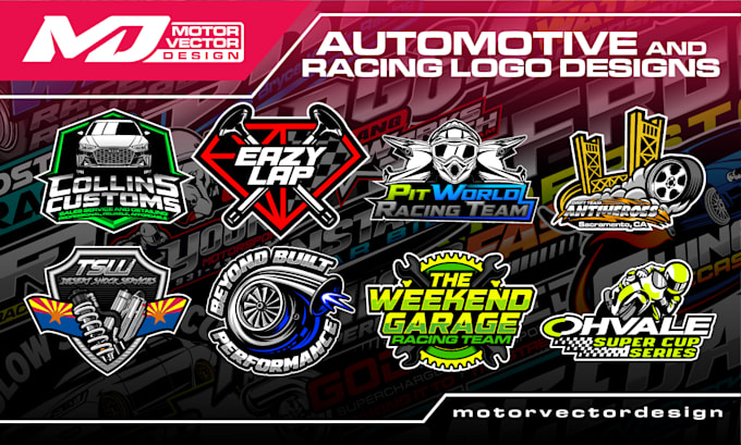create professional racing and automotive logo design