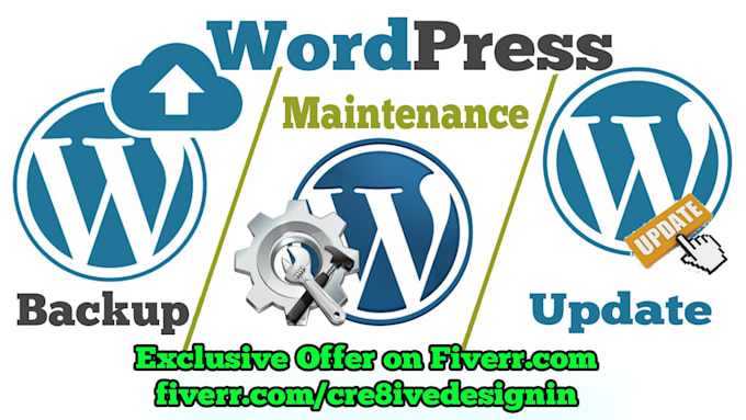 do wordpress monthly backup, maintenance and update