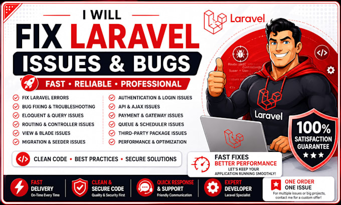 fix laravel issues and bugs