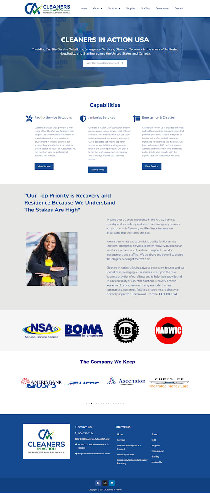 create cleaner, plumber, electrician, handyman website