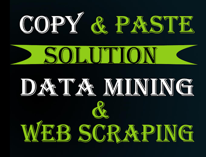 do web data scraping, data mining services