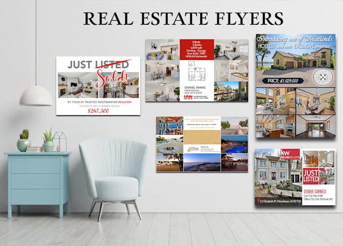 design just list sold open house real estate flyer