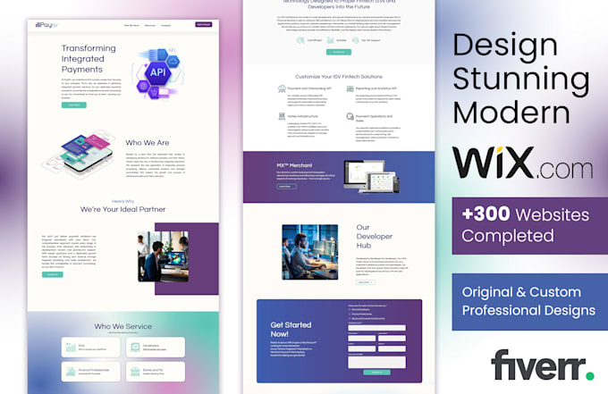 create a modern responsive wix website