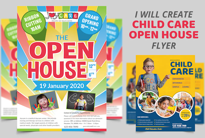 childcare open house flyer design
