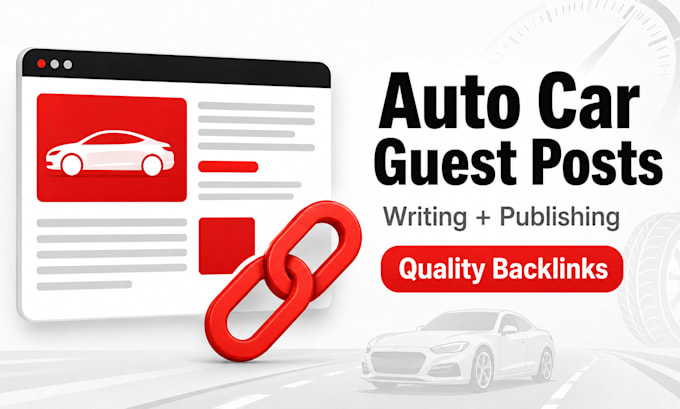 write and publish auto guest post with car blog backlink services
