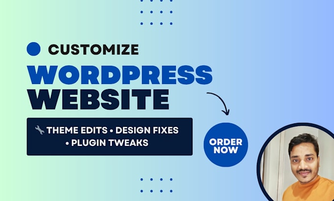customize, redesign, or develop a professional wordpress website