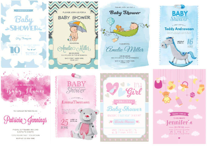 baby shower envelopes designs