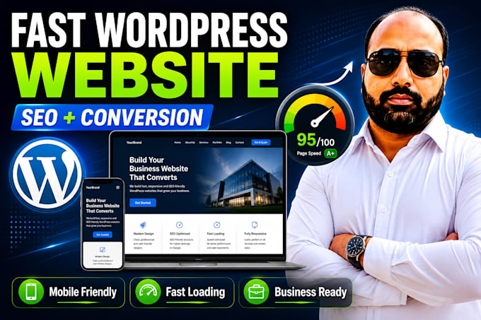 build a fast wordpress business website with SEO optimization