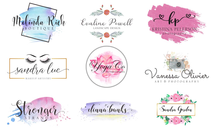 Design beautiful watercolor or feminine logo by Irfanskaters | Fiverr