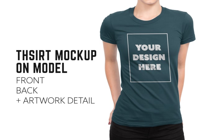 Download Create Womens Crew Neck Tshirt Mockup By Daisyna Fiverr