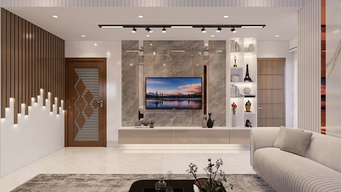 create 2d floor plan to realistic 3d rendering