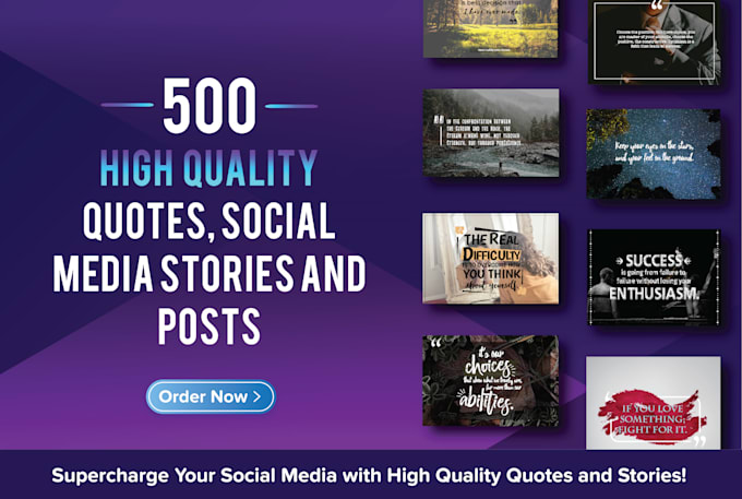 design 500 high quality quotes, social media stories and posts
