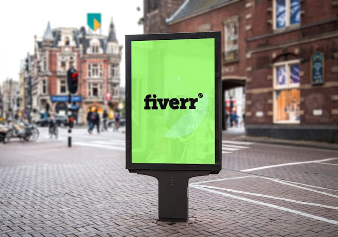 create 5 realistic billboard signs with your logo