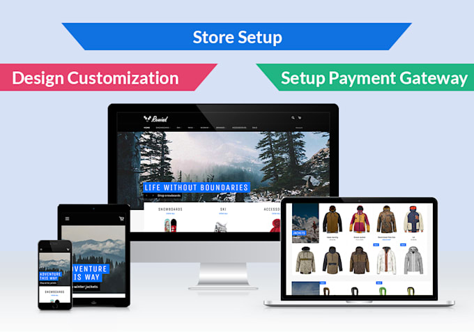 create shopify website, ecommerce  store