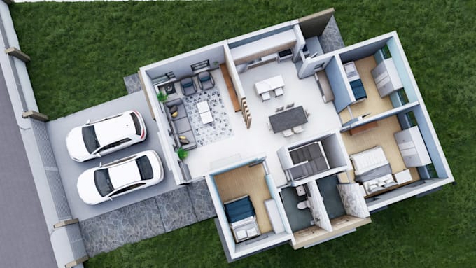convert 2d to 3d floor plan