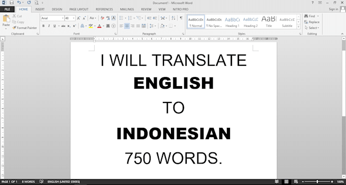 translate english to indonesian 750 words