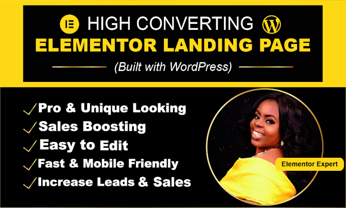 create high converting wordpress landing page design or elementor landing page