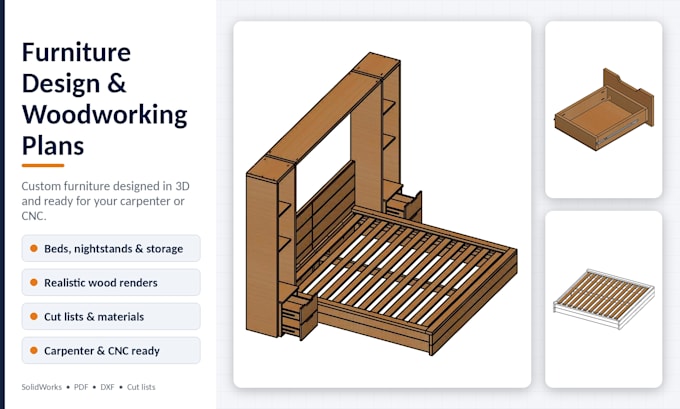 design wood products for laser cut, carpenter and cnc