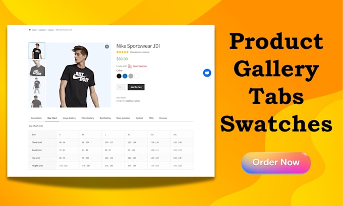 create wordpress plugin product gallery, tabs, carousel, swatches in store