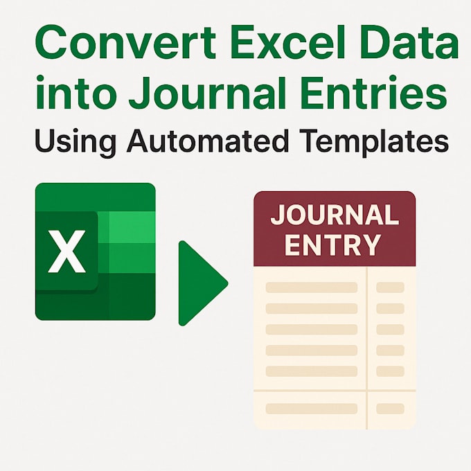 convert excel data into journal entries using automated templates