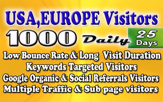 drive USA europe organic web traffic