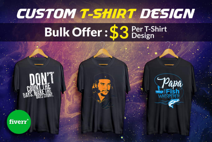 Do custom typography t shirt design in 24 hrs by Romel004 | Fiverr