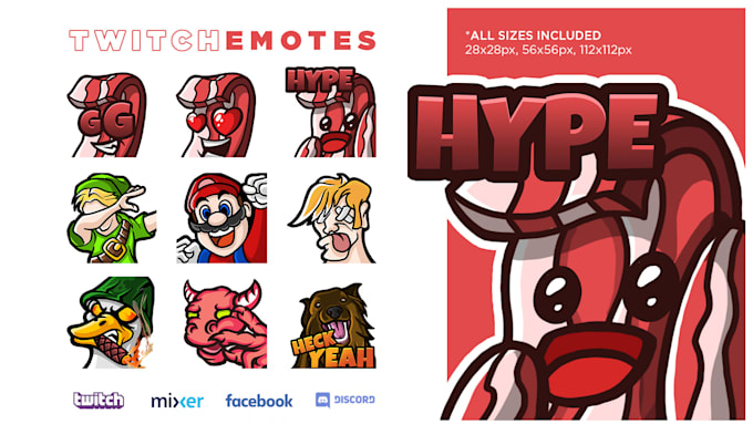design custom twitch emotes or sub badges