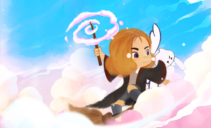 draw children story book illustration