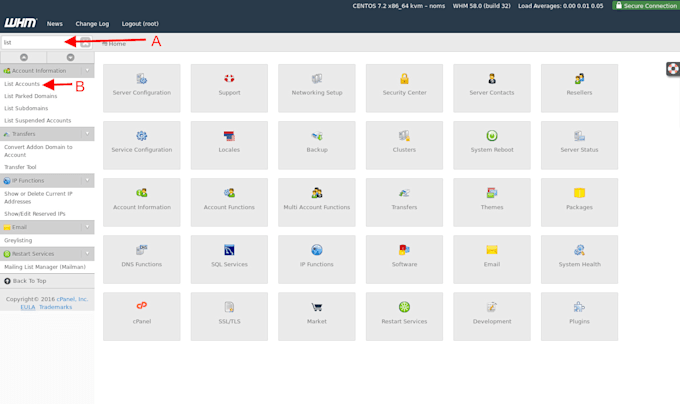 cpanel whm vps