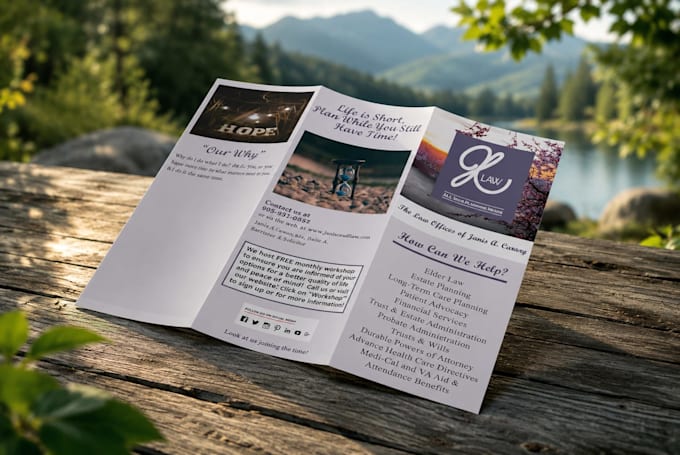 professional tri fold brochure design, custom high quality