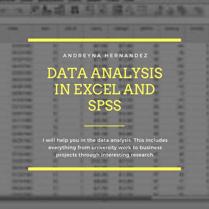 do data analysis in excel and spss