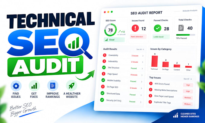 do a complete technical SEO audit with a prioritized fix plan