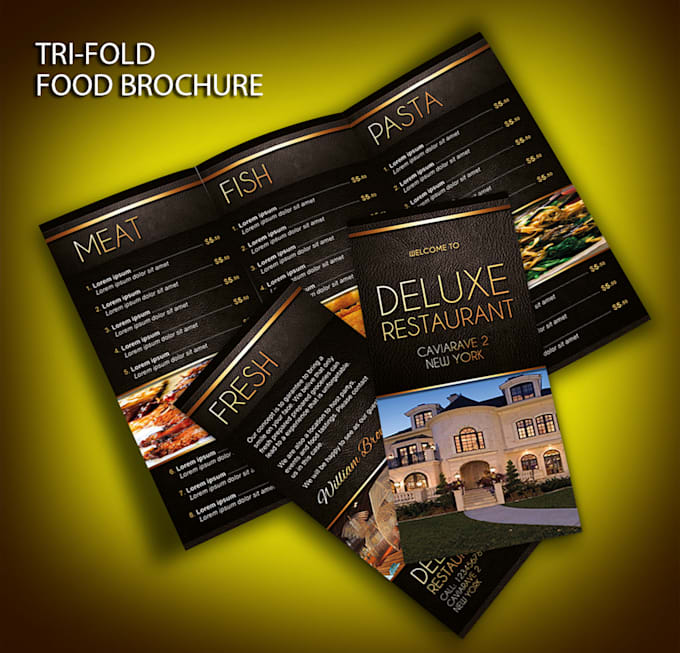 design professional trifold brochure and illustrate work