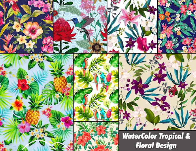create digital textile, fashion, seamless pattern designs