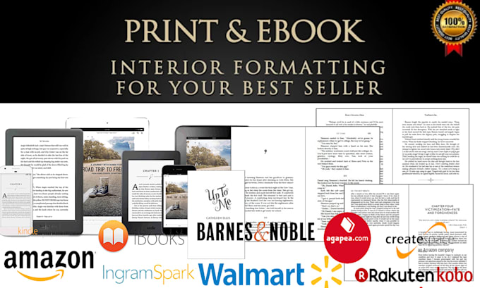 format and publish your manuscript for kindle, ebook print