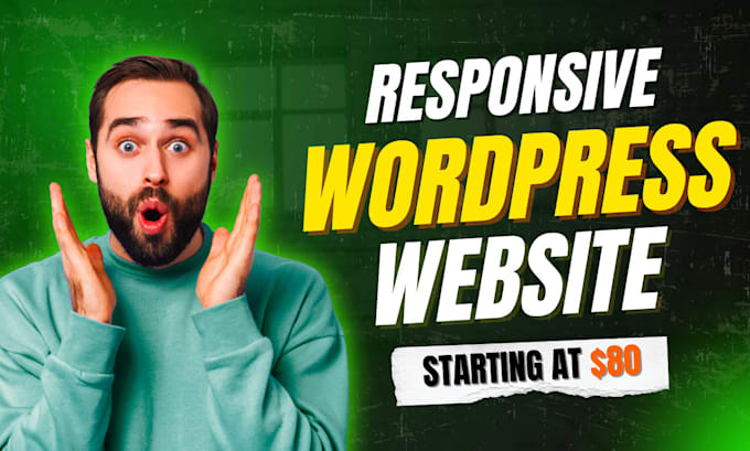 create a professional responsive wordpress website or blog