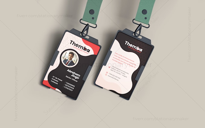 do professional id card, student id, employee id card, press id badge design