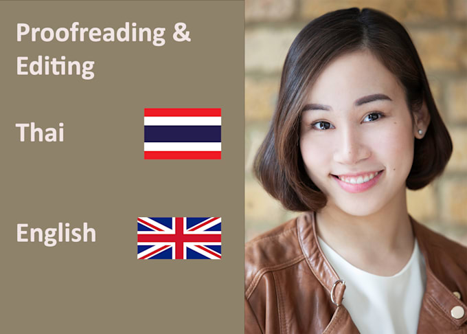 proofread and edit your document in thai and english