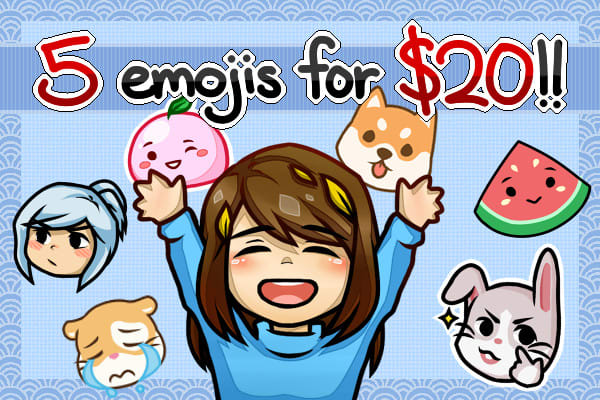 draw cute custom emojis for you