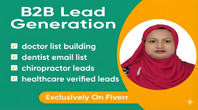 build doctor dentist chiropractor pharmacy healthcare verified email list